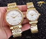Perfect Replica Vacheron Constantin White Dial All Gold Case Couple Watch